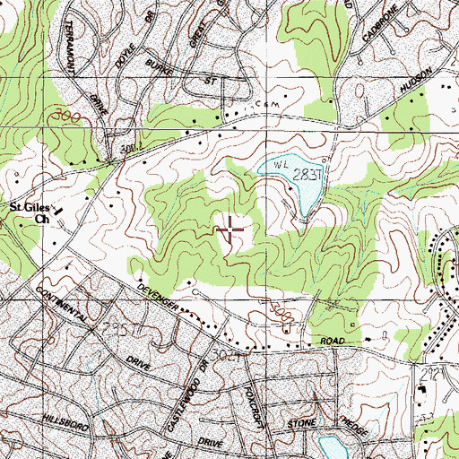 Topographic Map of Devenger Place, SC