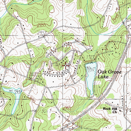 Topographic Map of Dove Tree, SC