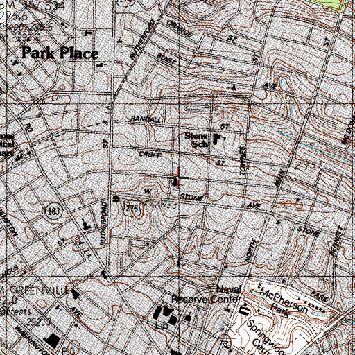 Topographic Map of Earle Street Baptist Church, SC