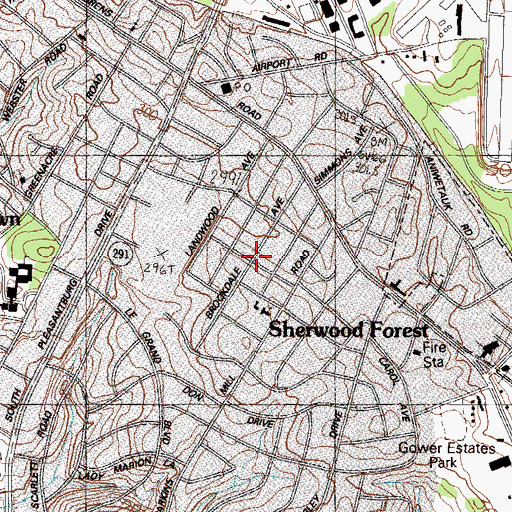 Topographic Map of East Highland Estates, SC