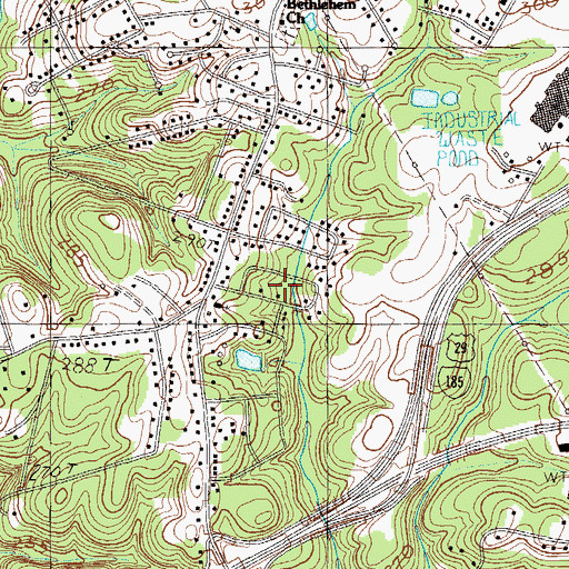 Topographic Map of Elizabeth Heights, SC