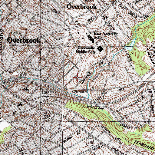 Topographic Map of Elleston Acres, SC