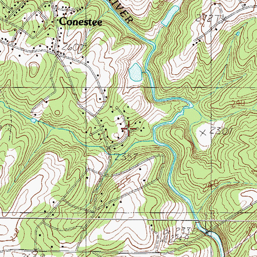 Topographic Map of Fern Creek, SC