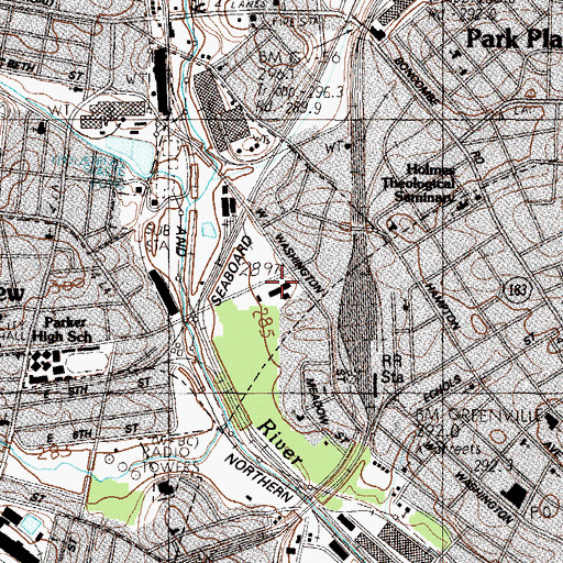 Topographic Map of Fine Arts Center, SC