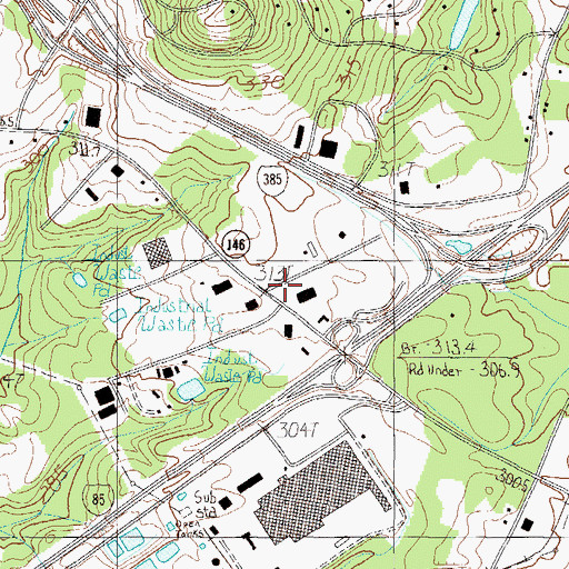 Topographic Map of Flat Rock Church (historical), SC