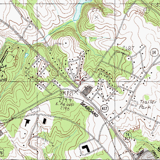 Topographic Map of Flint Hill School (historical), SC