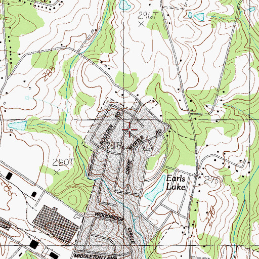 Topographic Map of Forrester Woods, SC