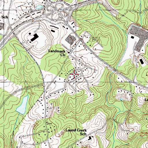 Topographic Map of Franklin Hills, SC