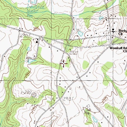 Topographic Map of Golden Strip Career Center, SC
