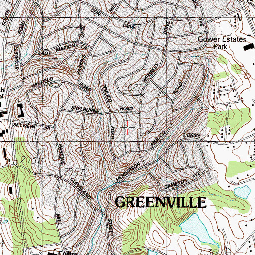 Topographic Map of Gower Estates, SC
