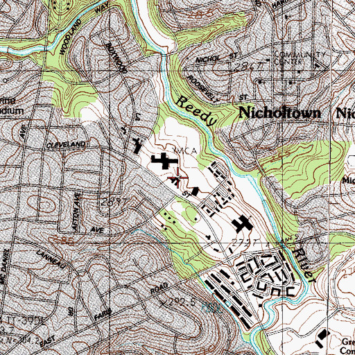 Topographic Map of Greenville Associate Reformed Presbyterian Church, SC