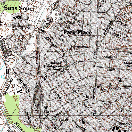 Topographic Map of Holmes Memorial Church, SC