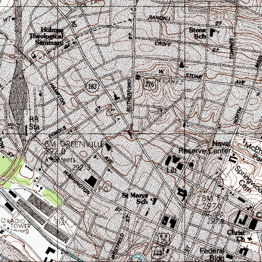 Topographic Map of Holy Trinity Anglican Church, SC