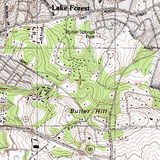 Topographic Map of Hudson Acres, SC