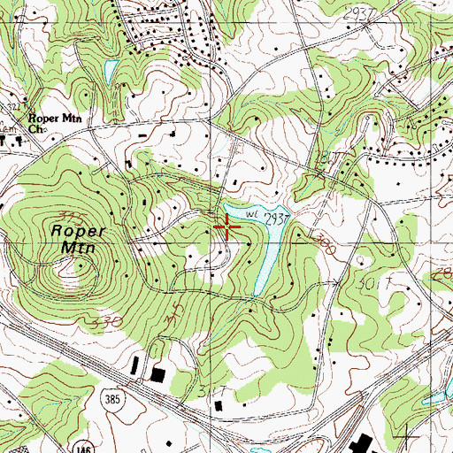 Topographic Map of Huntington Acres, SC