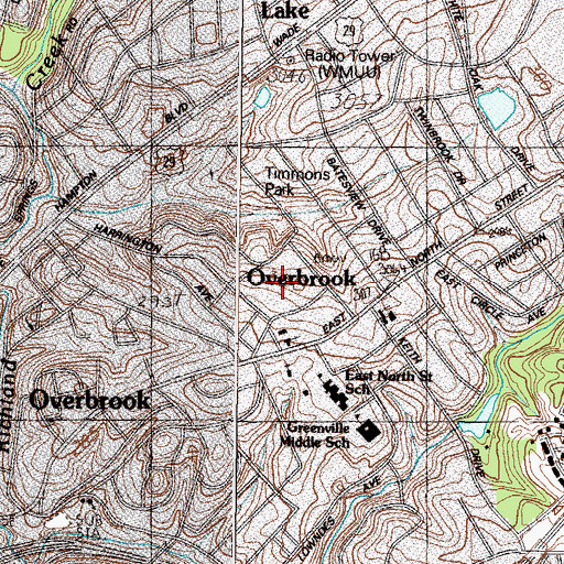 Topographic Map of Isaqueena Park, SC