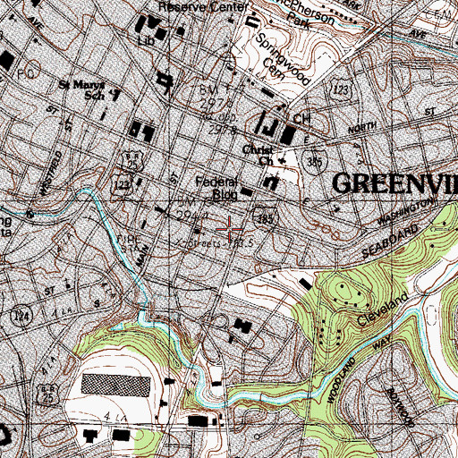 Topographic Map of John Wesley United Methodist Church, SC