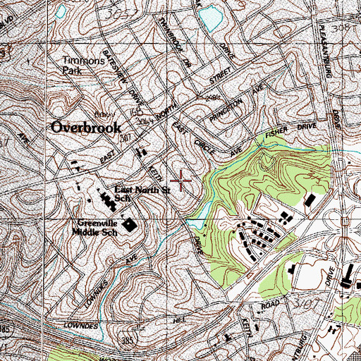 Topographic Map of Kendall Green, SC