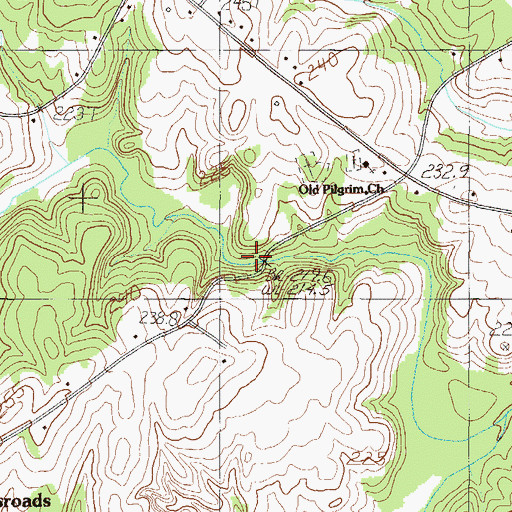 Topographic Map of Kilgores Mill (historical), SC