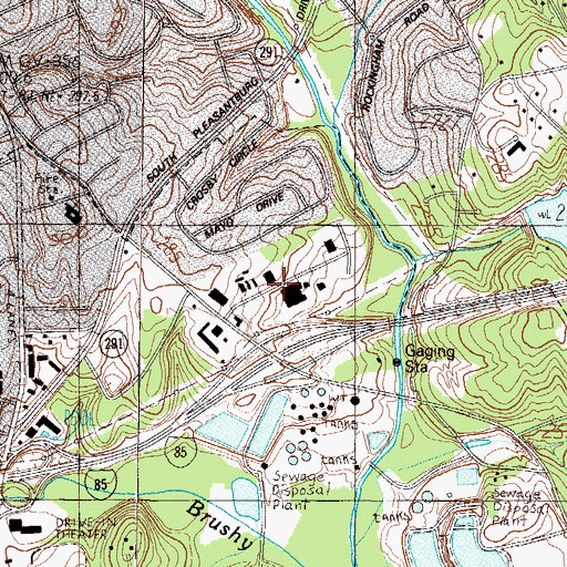 Topographic Map of Kings Road Industrial Park, SC