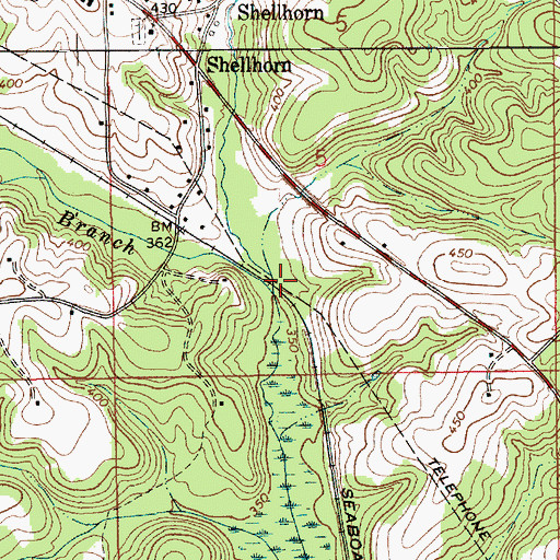 Topographic Map of Pearson Branch, AL