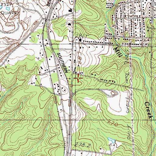 Topographic Map of Lakeside Park, SC