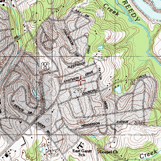 Topographic Map of Magnolia Acres, SC