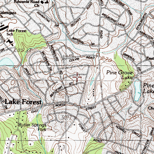 Topographic Map of McSwain Gardens, SC