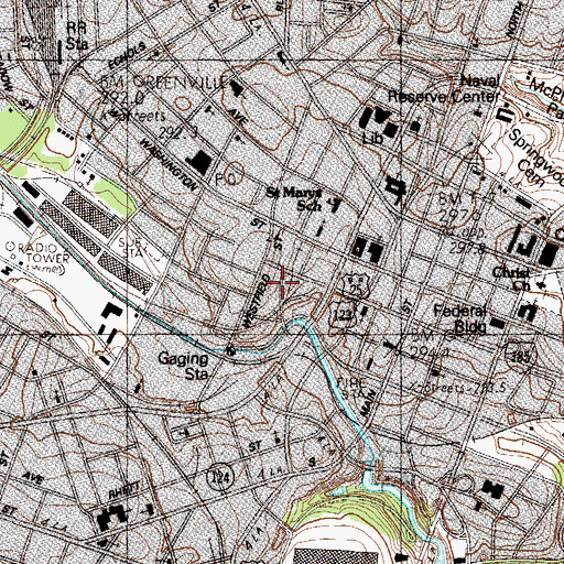 Topographic Map of Meadowbrook Park, SC
