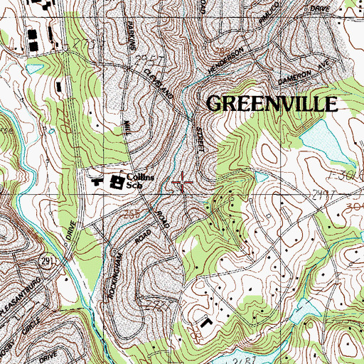 Topographic Map of Merchant Estates, SC