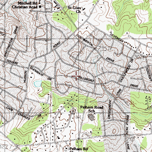 Topographic Map of Merrifield Park, SC