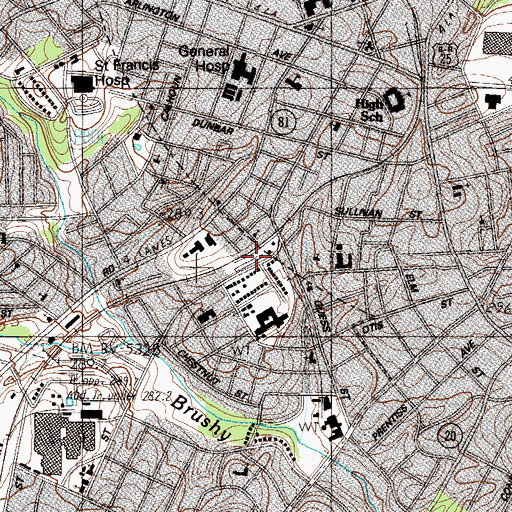 Topographic Map of Mills Mill, SC