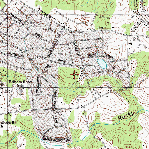 Topographic Map of Mountain Brook, SC
