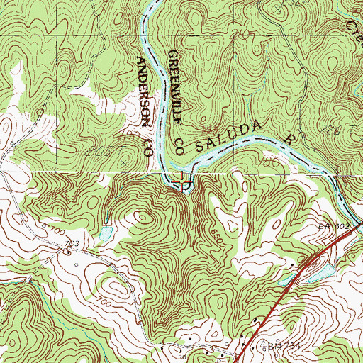 Topographic Map of Narrow Shoal, SC