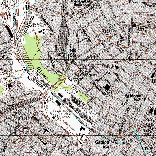 Topographic Map of New Bethel Church of God, SC