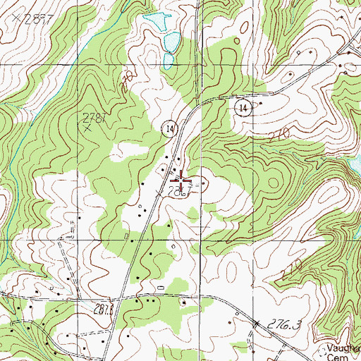 Topographic Map of Oak Creek, SC