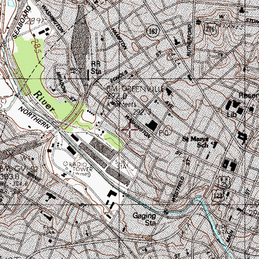 Topographic Map of Oscar Street School (historical), SC