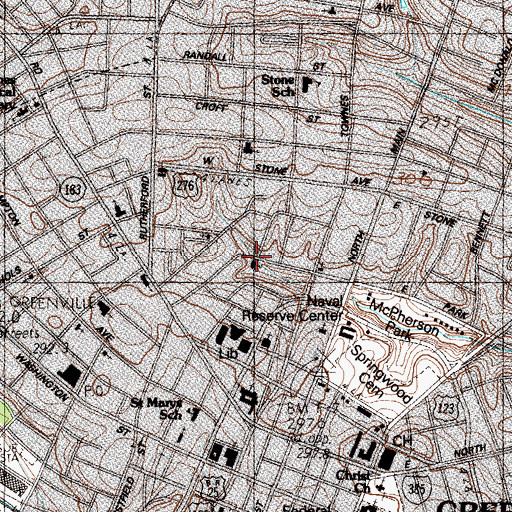 Topographic Map of Park Avenue Missionary Alliance Church, SC