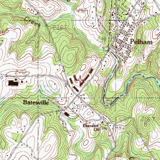 Topographic Map of Pelham Industrial Park, SC