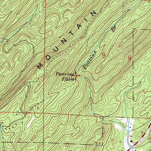 Topographic Map of Peavine Falls, AL