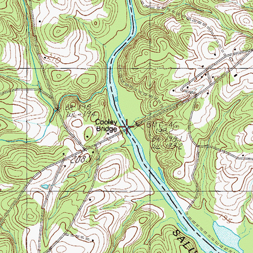 Topographic Map of Pierces Ford, SC