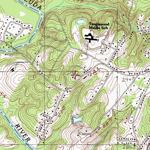 Topographic Map of Plainview Heights, SC