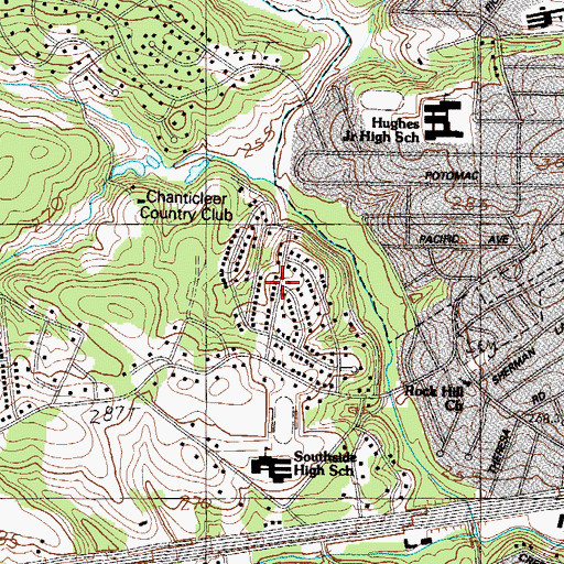 Topographic Map of Pleasant Valley, SC