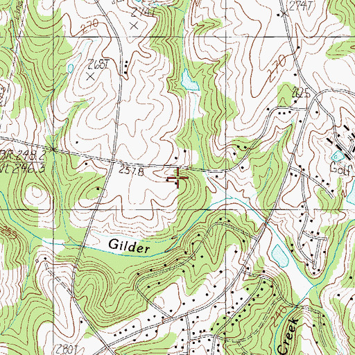 Topographic Map of Ricelan Creek, SC