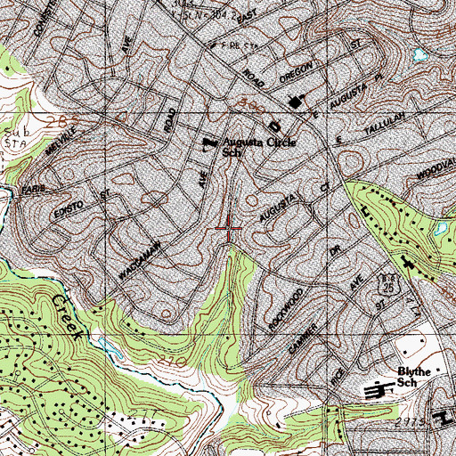 Topographic Map of Rockwood Park, SC