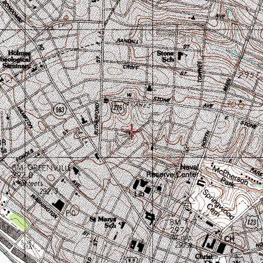 Topographic Map of Saint Andrew Church, SC