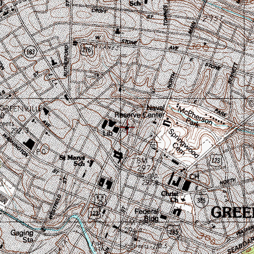 Topographic Map of Saint George Greek Orthodox Church, SC