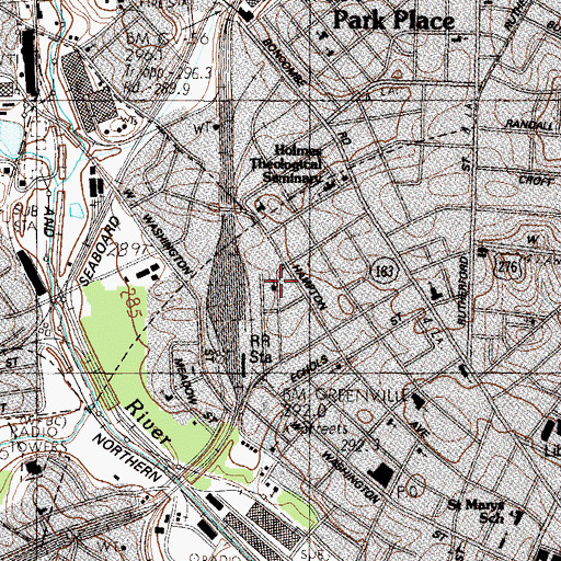 Topographic Map of Saint Peters Holy Church, SC