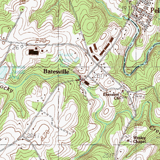Topographic Map of Smiths Mill (historical), SC