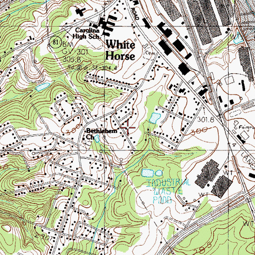 Topographic Map of Staunton Heights, SC